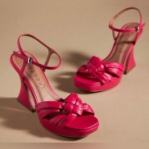 Vicenza Knotted Pink Platform Heels